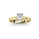 3 - Corona White Sapphire Solitaire Engagement Ring 