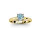 3 - Corona Aquamarine Solitaire Engagement Ring 