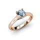 4 - Corona Aquamarine Solitaire Engagement Ring 