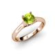 4 - Corona Peridot Solitaire Engagement Ring 