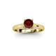 3 - Corona Red Garnet Solitaire Engagement Ring 