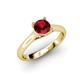 4 - Corona Ruby Solitaire Engagement Ring 