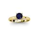 3 - Corona Blue Sapphire Solitaire Engagement Ring 