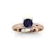 3 - Corona Blue Sapphire Solitaire Engagement Ring 