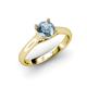 4 - Corona Aquamarine Solitaire Engagement Ring 