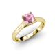 4 - Corona Pink Tourmaline Solitaire Engagement Ring 