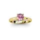 3 - Corona Pink Tourmaline Solitaire Engagement Ring 