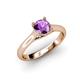 4 - Corona Amethyst Solitaire Engagement Ring 
