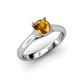 4 - Corona Citrine Solitaire Engagement Ring 