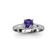 3 - Corona Iolite Solitaire Engagement Ring 