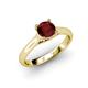 4 - Corona Red Garnet Solitaire Engagement Ring 