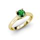4 - Corona Emerald Solitaire Engagement Ring 