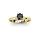 3 - Corona Black Diamond Solitaire Engagement Ring 