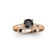 3 - Corona Black Diamond Solitaire Engagement Ring 
