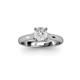 3 - Corona White Sapphire Solitaire Engagement Ring 