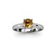 3 - Corona Citrine Solitaire Engagement Ring 