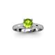 3 - Corona Peridot Solitaire Engagement Ring 