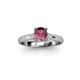 3 - Corona Rhodolite Garnet Solitaire Engagement Ring 