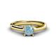 1 - Corona Aquamarine Solitaire Engagement Ring 