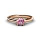 1 - Corona Pink Tourmaline Solitaire Engagement Ring 