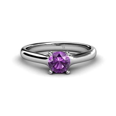 Corona Amethyst Solitaire Engagement Ring