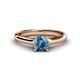 1 - Corona Blue Topaz Solitaire Engagement Ring 