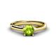 1 - Corona Peridot Solitaire Engagement Ring 