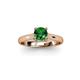 3 - Corona Emerald Solitaire Engagement Ring 