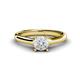 1 - Corona White Sapphire Solitaire Engagement Ring 