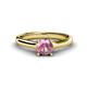 1 - Corona Pink Tourmaline Solitaire Engagement Ring 