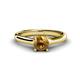 1 - Corona Citrine Solitaire Engagement Ring 