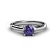 1 - Corona Iolite Solitaire Engagement Ring 