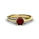 1 - Corona Red Garnet Solitaire Engagement Ring 