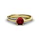 1 - Corona Ruby Solitaire Engagement Ring 