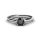 1 - Corona Black Diamond Solitaire Engagement Ring 