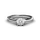 1 - Corona White Sapphire Solitaire Engagement Ring 