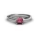 1 - Corona Rhodolite Garnet Solitaire Engagement Ring 