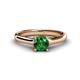 1 - Corona Emerald Solitaire Engagement Ring 