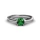 1 - Corona Emerald Solitaire Engagement Ring 