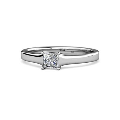 Petite Princess Diamond Bridge Engagement Ring by MDC Diamonds | White