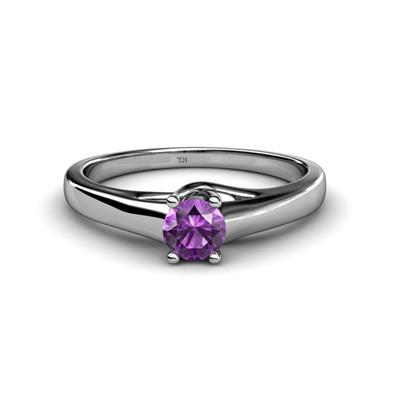 Nixie ct Amethyst Round Solitaire Engagement Ring