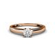 1 - Ilone White Sapphire Solitaire Engagement Ring 