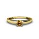 1 - Ilone Citrine Solitaire Engagement Ring 