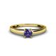 1 - Ilone Iolite Solitaire Engagement Ring 