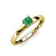 4 - Ilone Emerald Solitaire Engagement Ring 