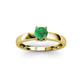 3 - Ilone Emerald Solitaire Engagement Ring 