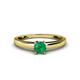 1 - Ilone Emerald Solitaire Engagement Ring 