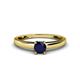1 - Ilone Blue Sapphire Solitaire Engagement Ring 