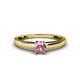 1 - Ilone Pink Tourmaline Solitaire Engagement Ring 