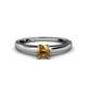 1 - Ilone Citrine Solitaire Engagement Ring 